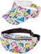 Widmann 80's Set Heuptasje en Zonneklep Funky Wit
