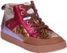 Pom d'Api Mousse Bump Leo Fuchsia Hoge Sneakers Vrouwen Leer Fuchsia