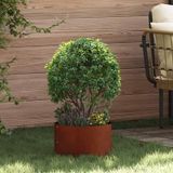 Maison Exclusive - Set of 5 plant pots, rust colour, dimensions 30 x 30 x 20 cm, made of weather-resistant steel