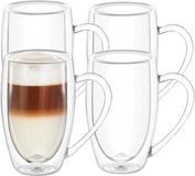 Wilmax Dubbelwandige Glazen Beker 500 ml Set van 4 WL-888742/A4
