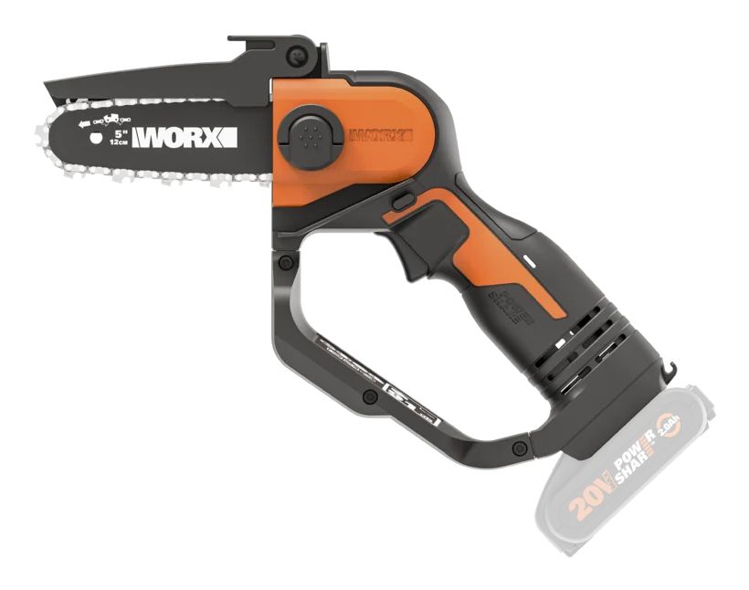 WORX WG324E.9 20V 12cm Cordless Chainsaw - Black/Orange