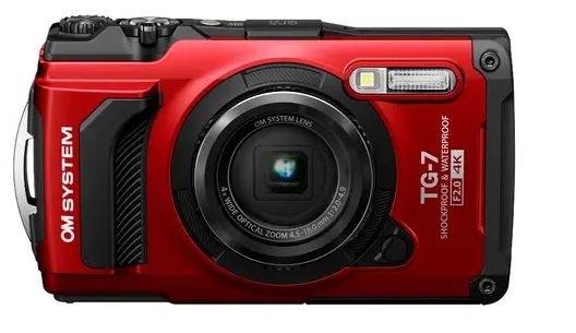 OM Digital Solutions Tough TG-7 Compact Camera - 12.7MP, 4K, Red