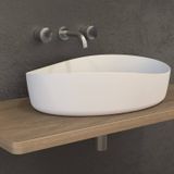Ideavit Solidharmony opbouwwastafel 60x44x15.5cm Solid surface mat wit 290116