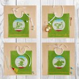 De Witte Lietaer Slabbetjes Set Groen 4 Stuks