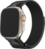 Bandz Milanese band 'Mecha' met magneetsluiting - Zwart - Geschikt voor Apple Watch 44mm/45mm/46mm/49mm