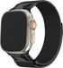 Bandz Milanese band 'Mecha' met magneetsluiting - Zwart - Geschikt voor Apple Watch 44mm/45mm/46mm/49mm