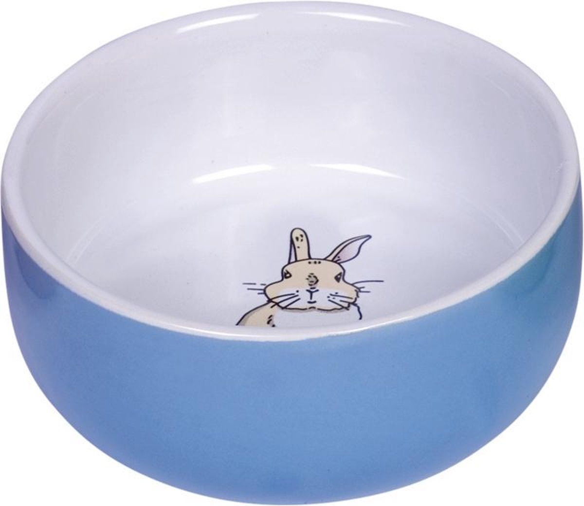 Nobby keramische eetbak konijn blauw/wit