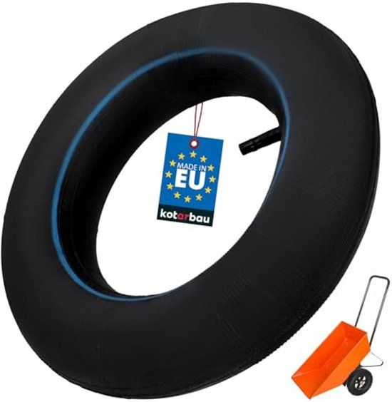 KOTARBAU® Binnenband Kruiwagen, Gummi, 4.00-8, Zwart, Met Recht Ventiel, ⌀ 35 cm