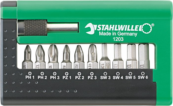 Stahlwille 1203 BIT-SET - Schroevendraaierbits - 10 bits - Met opbergkoffer