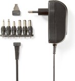 Nedis Universele AC-Stroomadapter - 18 W - 3 - 12 V DC - 1.5 / 2.1 A - Zwart