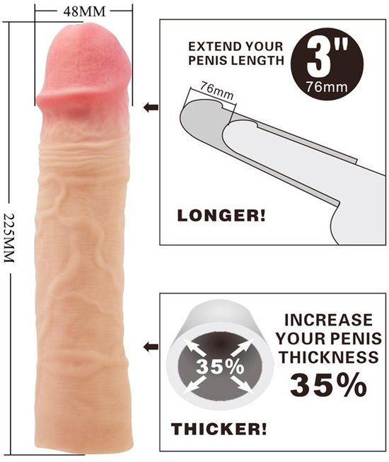 Pretty Love Chelsey Realistische Penis Sleeve 225mm Nude