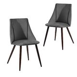 39F FURNITURE DREAM Set van 2 eetkamerstoelen uit het midden van de eeuw, grote bijzetstoelen van zacht fluweel, rugleuning, metalen poten voor keuken, woonkamer, stof, groen, 52,5 x 49,5 x 83 cm