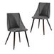 39F FURNITURE DREAM Set van 2 eetkamerstoelen uit het midden van de eeuw, grote bijzetstoelen van zacht fluweel, rugleuning, metalen poten voor keuken, woonkamer, stof, groen, 52,5 x 49,5 x 83 cm