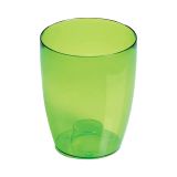 Prosper Plast Coubi Pot de fleurs, 13,2 x 16 cm, Texture, Transparent Vert