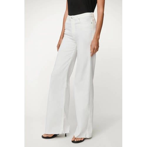Lois Palazzo Edge high waist wide leg jeans - wit