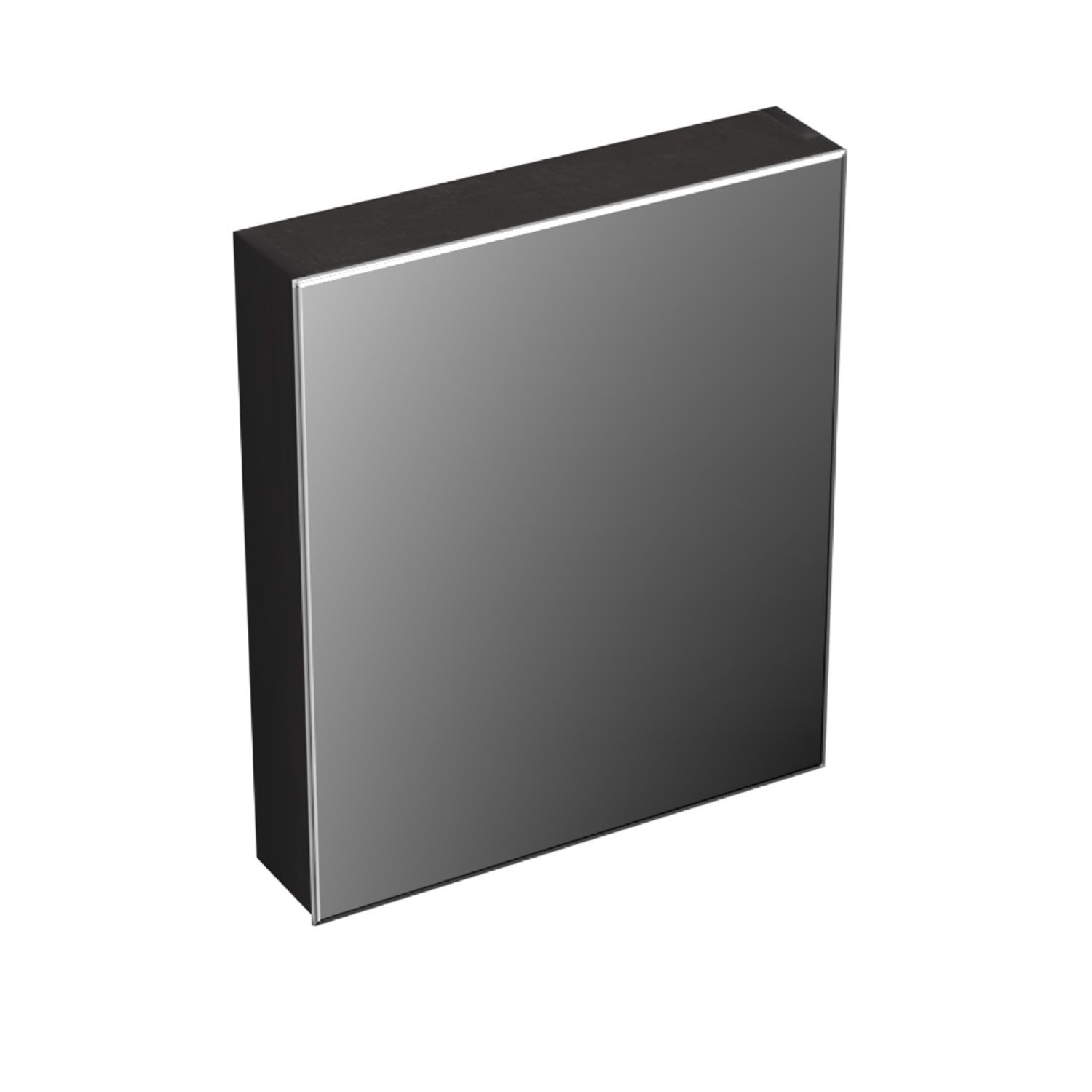 Forzalaqua Uni Spiegelkast 1 Deur Rechts Tweezijdig Spiegel 59,5x12,5x68,5cm Eiken Black Oiled