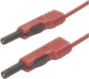 SKS Hirschmann MLB 50/1 V rt Meetsnoer Banaanstekker 4 mm Banaanstekker 4 mm 0.50 m Rood 1 stuk(s)