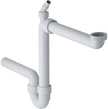 Geberit Buissifon voor spoelbak, ruimtesparend model, afvoer horizontaal, d 40 mm, wit, kunststof