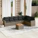 Maison Exclusive - Ensemble de meubles de jardin 8 pièces avec canapé et coussins, gris, en polyrotin