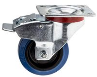 RS PRO, geremd, zwenkbaar zwenkwiel, wiel ø 100 mm, 180 kg, gewicht H. 132 mm, wiel B. 36 mm, 80 x 60 mm, plaat