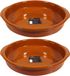 Concorde Tapas ovenschaal/serveerschaal Alicante - Set van 3x stuks - Bruin - Rond - Steen - 40 cm
