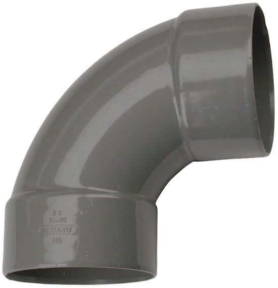 Wavin PVC Bocht 110mm 2x mof 45°