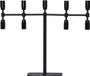 Star Trading Design Kandelaar 'Twice', 2-armig, 9-vlammig, E14 fittingen, netvoeding, zwart, H 42 cm, B 49 cm