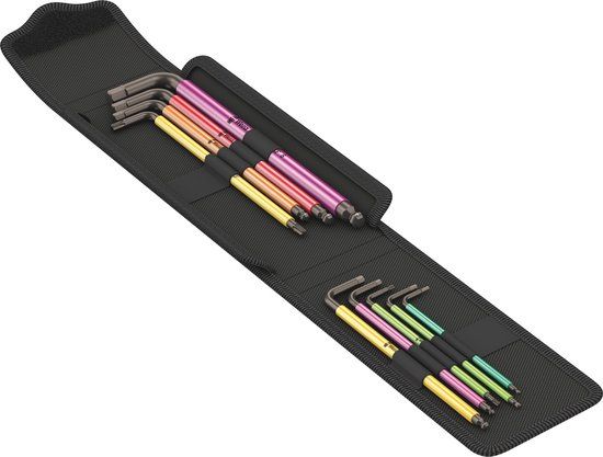 Wera 05004173001 Fietsset 4, set hoeksleutels voor de fiets, 9-delig