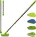 Unyqoos® 180° schrobber rotatif avec manche télescopique, vert
