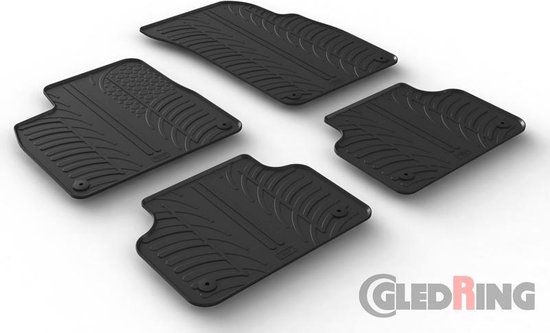 Gledring Rubbermatten Audi Q7 6/2015- & Q8 5/2018- (4-delig + clips)