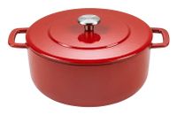 COMBEKK Cocotte - Fonte - 24CM - Rouge - Sans PFAS - 4.5L