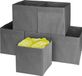 Matana – 6 boîtes de rangement cube pliables, 33x33x37cm – Gris