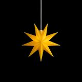 Sterntaler Dekostern | Kerstster van kunststof | 9-puntige ster | met timer | Geel | 11,5 cm | Voor binnen | LED | Batterie