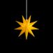 Sterntaler Dekostern | Kerstster van kunststof | 9-puntige ster | met timer | Geel | 11,5 cm | Voor binnen | LED | Batterie