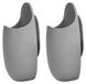 Portebrosse lot de 2 à coller en silicone fixation murale support mural porte-brosse à dents rangement brosse à dents, couleur : gris