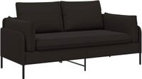 vidaXL Sofa 2-zits Zwart Fluweel 188 x 81 x 89 cm
