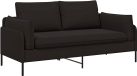 vidaXL Sofa 2-zits Zwart Fluweel 188 x 81 x 89 cm