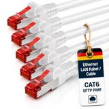 1aTTack.de Cat6 SFTP LAN netwerkkabel 5x 3m RJ45 Ethernet transparant