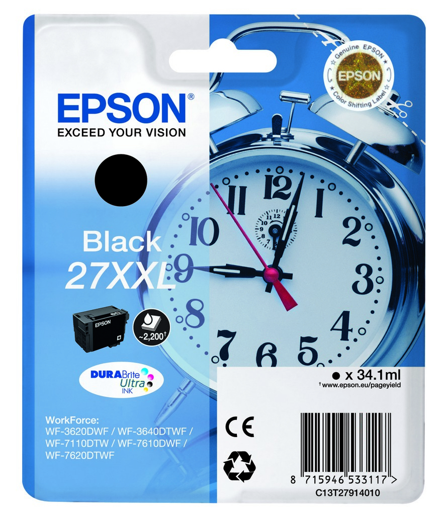Epson Alarm clock 27XXL DURABrite Ultra single pack / zwart