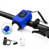 VHV Klaxon de vélo - Klaxon de vélo électrique avec éclairage de vélo - 110 Db - 5 modes sonores - Lampe de vélo klaxon rechargeable étanche - Bleu