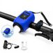 VHV Klaxon de vélo - Klaxon de vélo électrique avec éclairage de vélo - 110 Db - 5 modes sonores - Lampe de vélo klaxon rechargeable étanche - Bleu