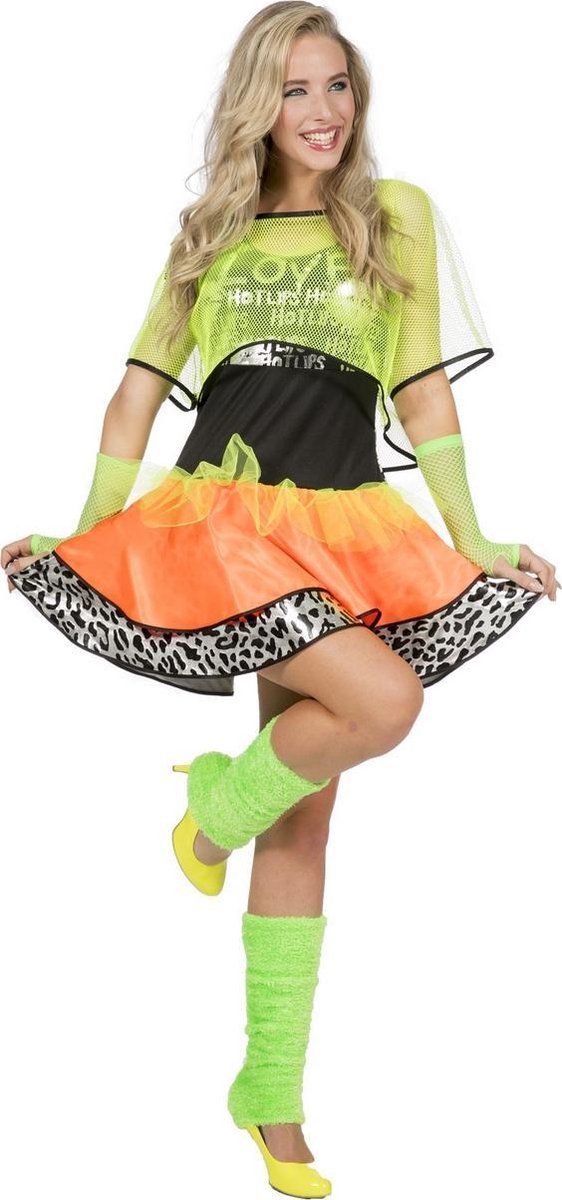 Wilbers 80's Cindy Jurk/Top Multicolor - Geel - Polyester - Dames