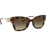 MICHAEL Michael Kors Michael Kors Eyewear dameszonnebril Mk2237u Cantabria Universal Fit Square, Donkere schildpad/bruin gearceerd, 52 mm