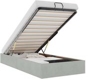 vidaXL Bedframe - zonder matras - 90x190 cm - fluweel - lichtgrijs