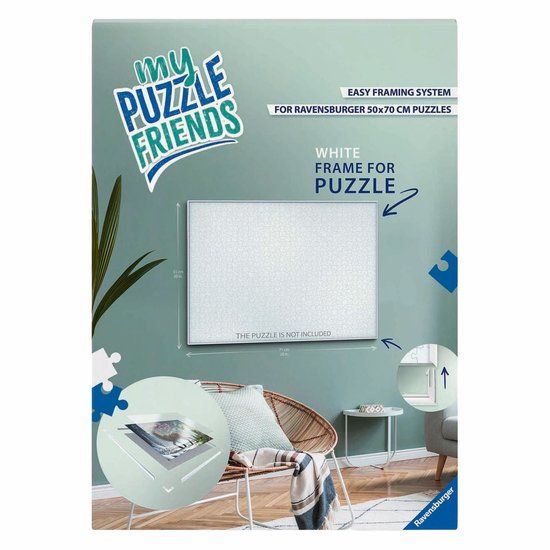 Ravensburger Puzzellijst Wit voor 1000 stukjes 50x70 cm