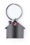 Merkloos / Sans marque Makito Western Europe (mkto) Sleutelhanger met klein huisje - rood/grijs - metaal - 4 x 3.8 cm