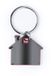 Merkloos / Sans marque Makito Western Europe (mkto) Sleutelhanger met klein huisje - rood/grijs - metaal - 4 x 3.8 cm