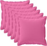 vidaXL Housse de coussin 6 pièces Rose 70 x 70 cm Polyester