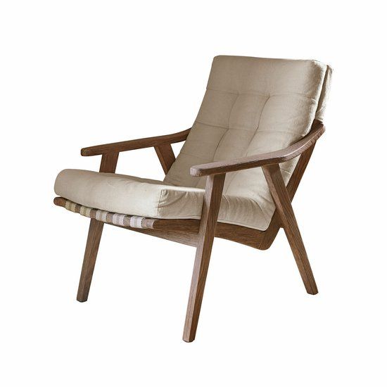Loberon Fauteuil Rothwick bruin/beige