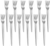 Ibenzoa® Durable Stainless Steel Pastry Forks Set - 12 Pieces